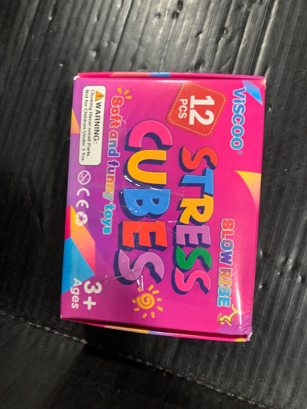 Photo 1 of 12 Pack Slow Rising Stress Cube, Dough Stress Balls Squishy Fidget Toys for Anxiety Relief, Soft Fidget Cube, Pull Stretch Squishy Toys for Classroom Prize, Party Favors for Kids Adults