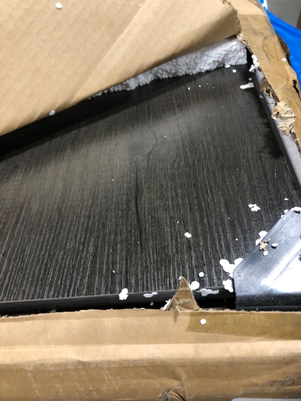 Photo 1 of YITAHOME L Shaped Desk with Power Outlets & LED Lights, 60" Corner Computer Desk with Drawers & Lift Top, Home Office Desk with Monitor Stand & File Cabinet, Wood Height Adjustable Desk, Grey