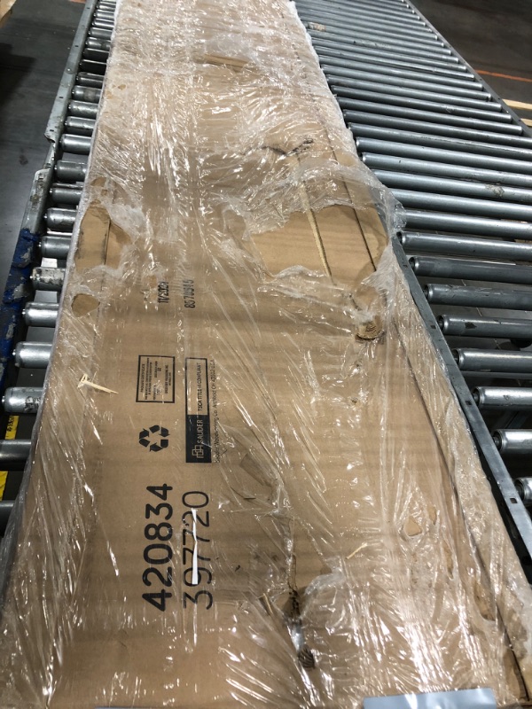 Photo 1 of ***MISSING HADRWARE***Sauder Harvey Park Modern Stand Media Console Credenza with Drawers and Storage Shelves, for TVs up to 70", Grand Walnut,