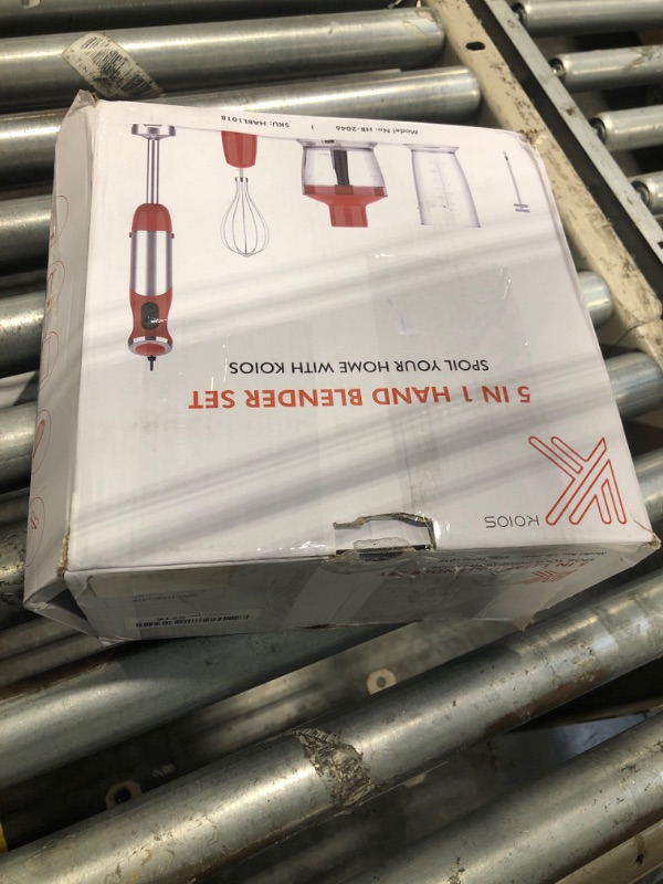 Photo 1 of **ATTACHMENTS ONLY** KOIOS 5-in-1 Hand Immersion Blender, 1000W 12 Speed Handheld Blender Stick with Copper Motor Stainless Steel Blade, 600ml Mixing Beaker,500ml Food Processor, Whisk, Milk Frother, Non-BPA, Red1039604661