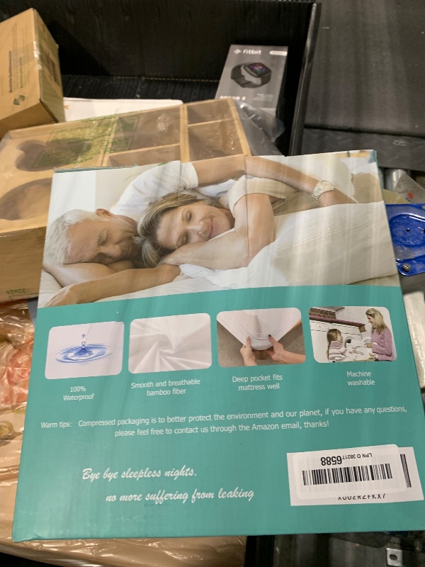 Photo 1 of 2 Pack Twin Size Premium Waterproof Mattress Protector, Soft Breathable Mattress Pad, Noiseless Waterproof Bed Cover - Stretch to 21" Fitted Deep Pocket Mattress Protection