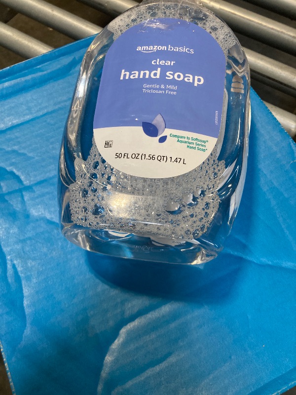 Photo 1 of Amazon Basics Gentle & Mild Clear Liquid Hand Soap Refill, Triclosan-free, 50 Fluid Ounces, 1-Pack (Previously Solimo)