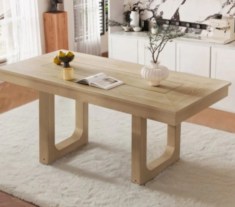 Photo 1 of ***MISSING HARWARE***ZNTS 60"-78" Extendable Dining, Farmhouse Wooden Kitchen with Removable Leaf, Large Expanding N752P272062N,
