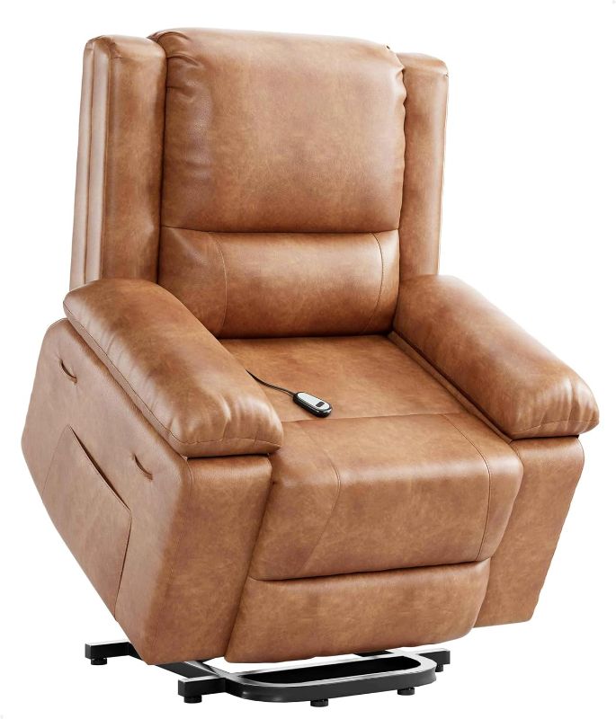 Photo 1 of **STOCK PHOTO FOR REFERENCE ONLY, NOT EXACT!** BROWN LEATHER RECLINER 