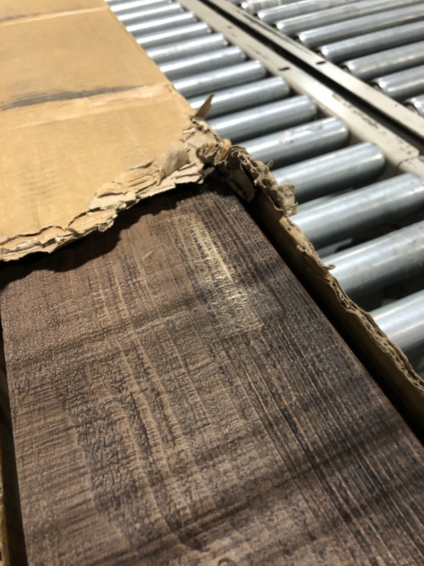 Photo 1 of ***Very Long Item*** Ekena Millwork 5 1/2"W x 5 1/2"H x 240"L 3-Sided (U-Beam) Rustic Sawn HeritageTimber Faux Wood Ceiling Beam, Kona Brown