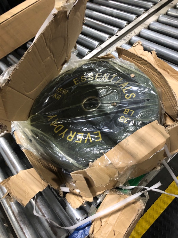 Photo 1 of ***Stock photo is a similar item*** BalanceFrom Everyday Essentials Color Coded Olympic Bumper Plate Weight Plate, 45 lbs, (pair)