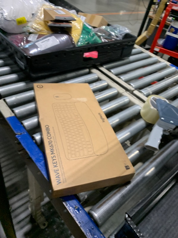 Photo 1 of ***MOUSE MISSING***Logitech Wave Keys MK670 Combo, Wireless Ergonomic Keyboard with Signature M550 L Wireless Mouse, Comfortable Natural Typing, Bluetooth, Logi Bolt, for Multi-OS, Windows/Mac - Graphite