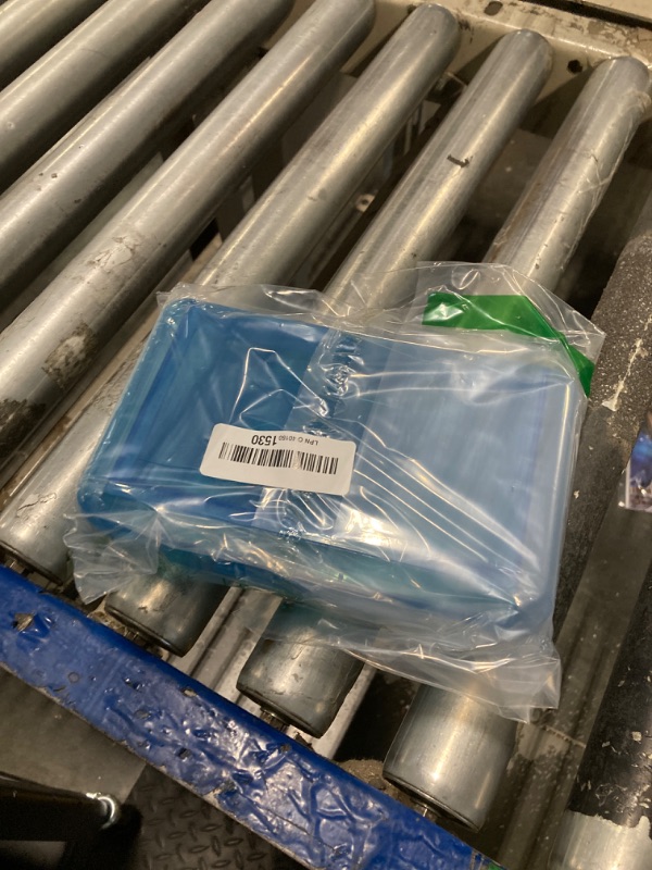 Photo 1 of 1 PCS Pencil Box,Double Layer Large Capacity Pencil Case,Hard Pencils Case with Snap-tight Lid, Clear Crayon Box for Office School Supplies Storage Boxes,Storage Organizer for Gel Pens Erasers-Blue