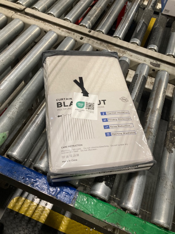 Photo 1 of 100% Blackout Shield Linen Blackout Curtains for Bedroom 84 Inches Long, Back Tab/Rod Pocket Living Room Drapes, Thermal Insulated Blackout Curtains 2 Panels Set, 50" W x 84" L, Cream