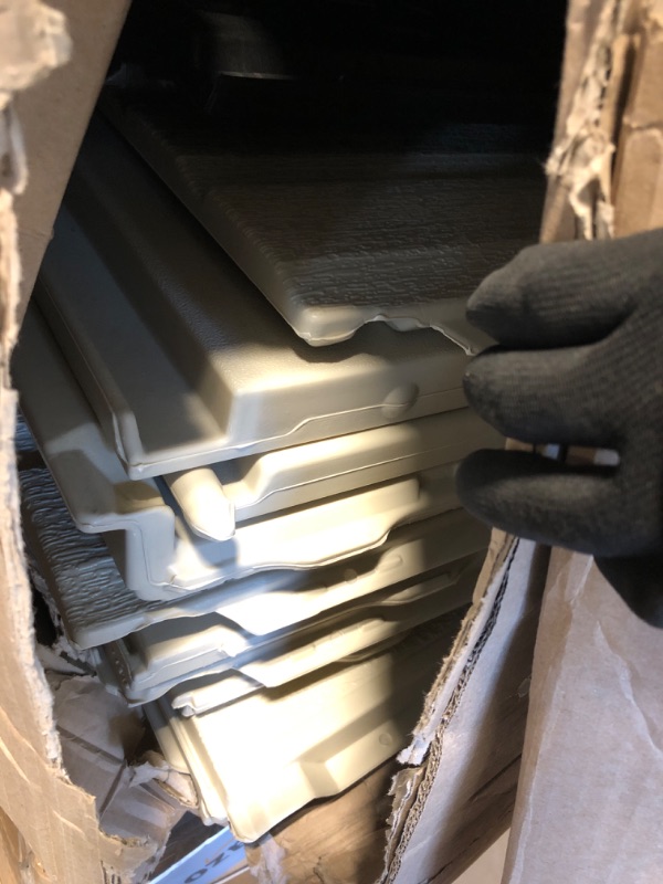 Photo 1 of ** TWO BOXES**
Rubbermaid Large Vertical Resin Outdoor Storage Shed With Floor (6.2 x 4.6 Ft), Weather Resistant, Beige/Brown, Organization for Home/Backyard/Garden Tools/Lawn Mower/Bike Storage/Pool Supplies