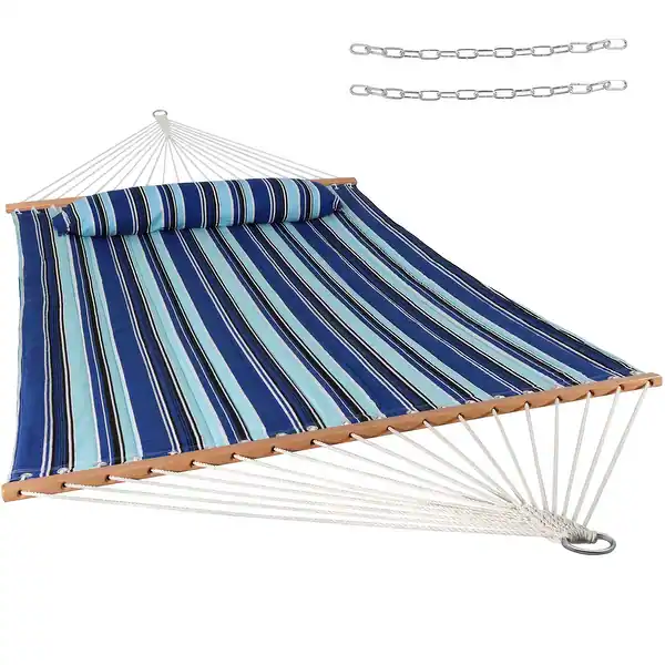 Photo 1 of 2 Person Quilted Hammock w/ Spreader Bar & Pillow - Style Options Available - Catalina Beach

High