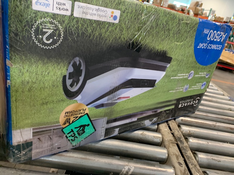Photo 1 of *****NO RETURNS*******ECOVACS Goat A2500 RTK Robot Lawn Mower, Lidar-Enhanced RTK+Vision Navigation, Auto-Mapping, Dual Blades, Edge Precision Mowing, Perimeter Wire-Free, Suitable for 5/8 Acres Lawn, 50% Slope Capability