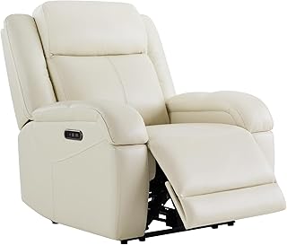 Photo 1 of **PARTS ONLY***Watson & Whitely Genuine Leather Power Recliner Chairs for Adults, Wall Hugger RV Recliner with Power Headrest & Charging Ports, Electric Recliner Sofa Chair for Living Room, Cream
