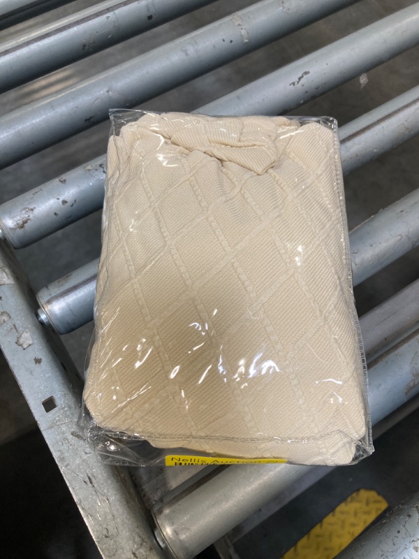 Photo 1 of DREAHOTEXTIL Stretch Bench Covers, Printed Bench Seat Protector, Washable Slipcover, Rectangle Covers for Dining Room, Living Room, Kitchen (Argyle Cream)