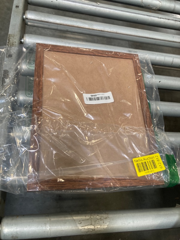Photo 1 of **NO GLASS**upsimples 8.5x11 Picture Frame, Display Pictures 6x8 with Mat or 8.5x11 Without Mat, Wall Hanging Photo Frame, Brown, 1 Pack