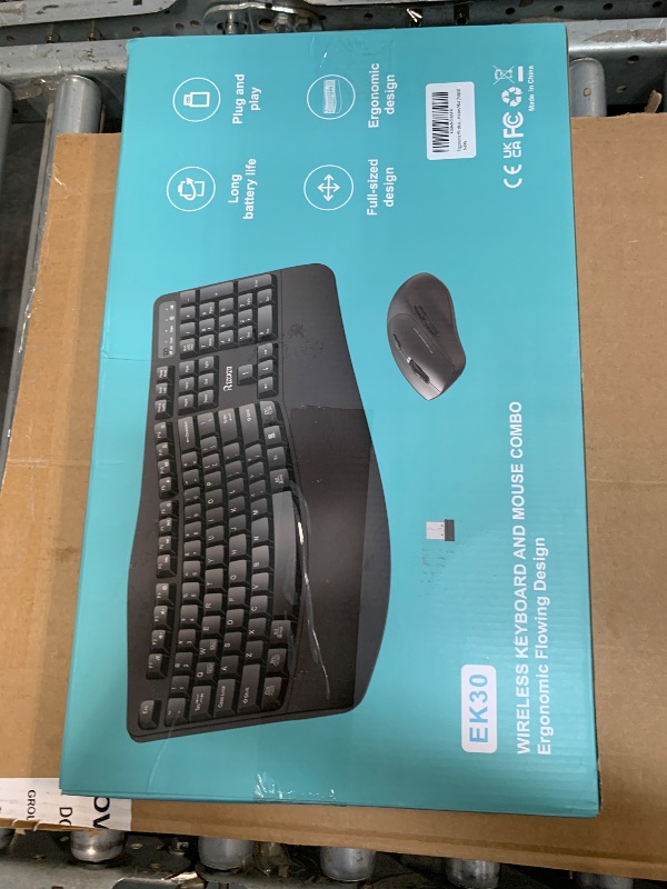 Photo 1 of ***missing usb***
Ergonomic Wireless Keyboard and Mouse Combo, Wave Keys Keyboard with Wrist Rest for Natural Typing, 3 DPI Adjustable Ergonomic Silent Mouse for Computer/Laptop/Windows/Mac (Purple)
***missing usb***
