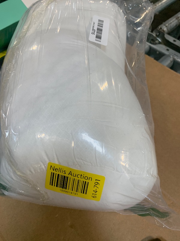 Photo 1 of 1 MIDDLE ONE Round Cylinder Bolster Pillow with Removable Cooling Cover, Tube Roll Cervical Pillow for Head, Neck, Back and Legs Support, 13"x 6", Blue
