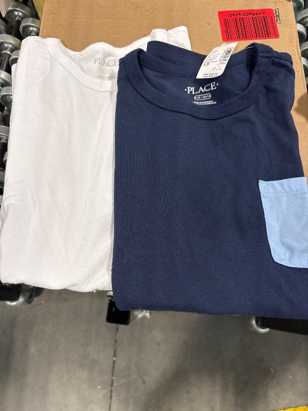 Photo 1 of **NAVY AND WHITE TOP ONLY**The Children's Place,Short Sleeve Layering Tee 4-Pack,Large (10/12)