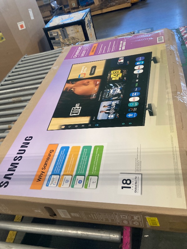 Photo 1 of ***BROKEN SCREEN***Samsung 55-Inch Class Crystal UHD U8000F 4K Smart TV (2025 Model) Endless Free Content, Crystal Processor 4K, MetalStream Design, Knox Security, Compatible with Alexa