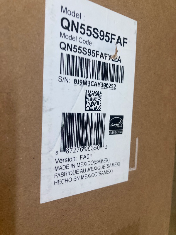 Photo 1 of ***UNTESTED***SAMSUNG 55-Inch Class OLED S95F 4K Glare Free Smart TV (2025 Model) NQ4 AI Gen3 Processor, OLED HDR Pro, Motion Xcelerator 164Hz, Dolby Atmos, Samsung Vision AI, Alexa Built-in