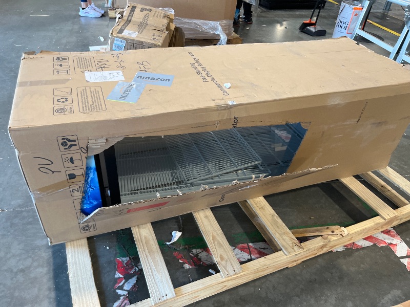 Photo 1 of 14.8 Cu Ft ETL & DOE Certified Commercial Merchandiser Refrigerator for Beverage,Glass Door Upright Display Fridge with Front LED Light,Large Freestanding Business Cooler for Shop,Restaurant,etc