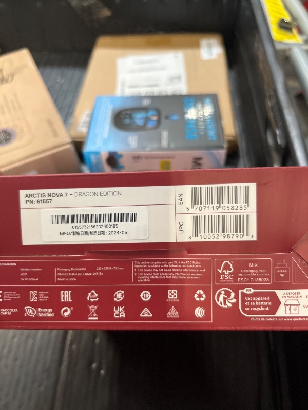 Photo 1 of *** NO CHARGER***SteelSeries Arctis Nova 7 Wireless Multi-Platform Gaming Headset – Dragon Edition – Two Speaker Plate Sets — Dual Wireless 2.4GHz & Bluetooth – 38 HR Fast Charge Battery – PC, PS, Mac, Mobile, Switch