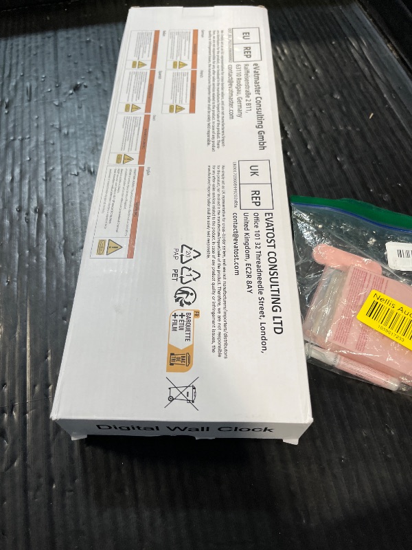 Photo 1 of ***Missing Control***
HAITANG 8 Colors Digital Wall Clock, 16.2" Large Digital Clock with Temperature, Date, Auto DST, Night Light, Auto Brightness Dimmer, 24/12-hour Wall Clock for Living Room Office Classroom Gym.