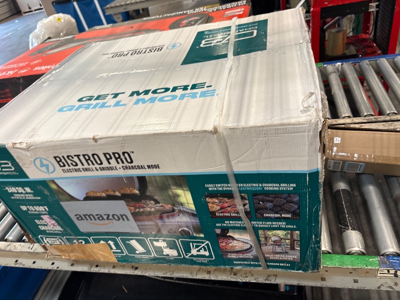 Photo 1 of **NEW/STRAPS ARE STILL FULLY INTACT**
Bistro Pro Electric Grill & Griddle + Charcoal Mode, Red - 25302146