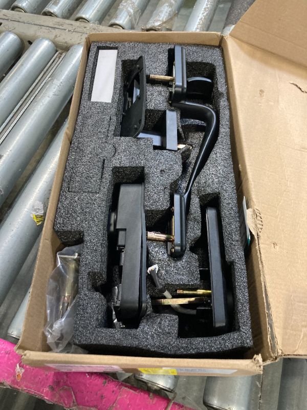 Photo 1 of *** USED AND MISSING Parts **** Keyless Entry Door Lock with Handle, Hornbill Smart Front Door Lock Set, Electronic Keypad Deadbolt Lock, Alexa Front Door Handle Set, Digital Lock via Bluetooth APP/Keyfob/Auto Lock-Matte Black