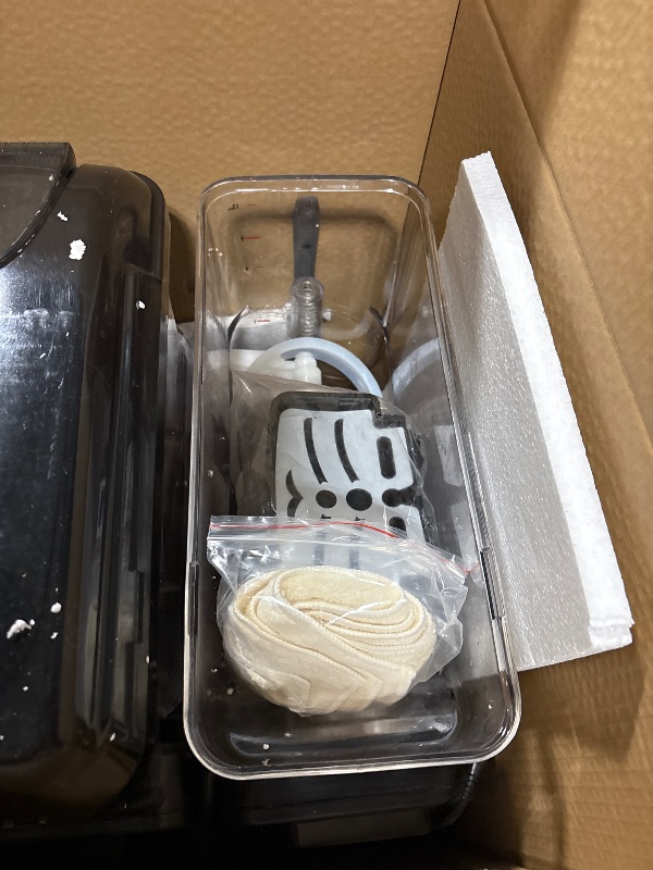 Photo 1 of **item does look to be possibly used**
24L/6.4 Gal Commercial Slushy Machine, Frozen Drink Margarita Machine Smoothie Slushie Maker, Self-Cleaning, 700W Stainless Steel Slushy Machine for Homes, Coffee Shops, Restaurants, Black