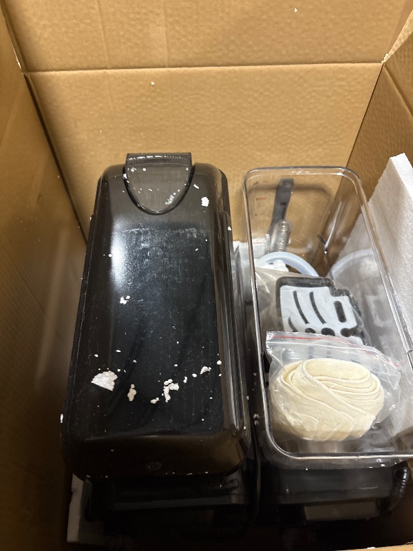 Photo 1 of **item does look to be possibly used**
24L/6.4 Gal Commercial Slushy Machine, Frozen Drink Margarita Machine Smoothie Slushie Maker, Self-Cleaning, 700W Stainless Steel Slushy Machine for Homes, Coffee Shops, Restaurants, Black