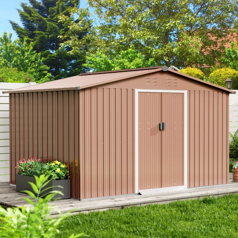 Photo 1 of **3 box set-will need truck for pick up**Garvee Outdoor Storage Shed, 8x15ft Large Metal Garden Shed with Lockable Door Design for Garden, Patio, Backyard, Outside
