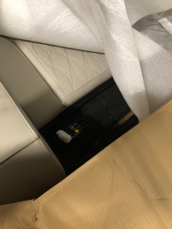 Photo 1 of * Will need a truck for pickup * Signature Design by Ashley Boyington Contemporary Leather Match Power Reclining Sofa with USB Charging Ports, LED Lights and Adjustable Headrest, Light Gray * Has a small smudge mark on armrest*
