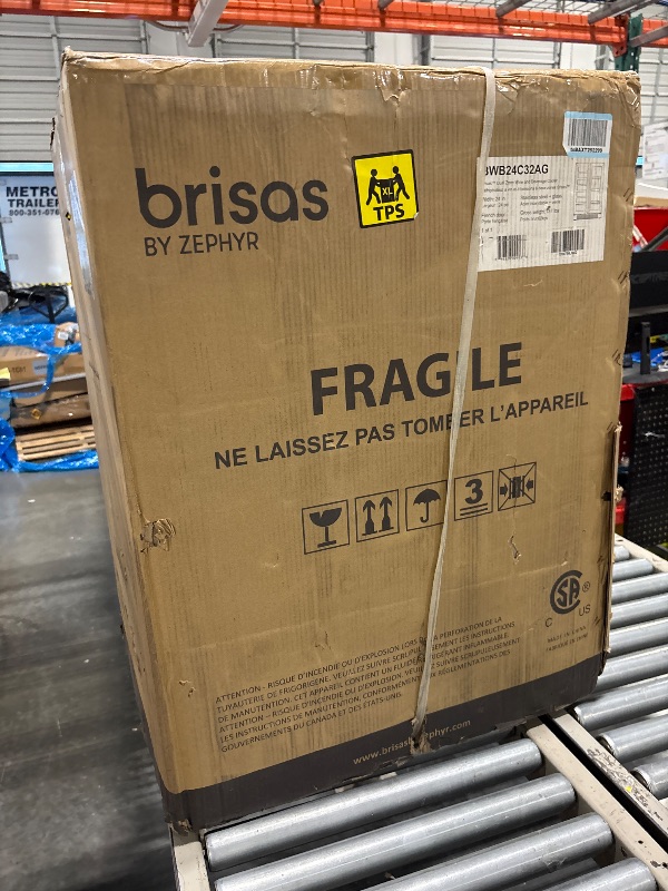 Photo 1 of **FACTORY SEALED**Zephyr Brisas 24 Inch Wine Fridge Dual Zone Under Counter Countertop Wine and Beverage Cooler Cabinet Home Bar Drink Beer Freestanding Refrigerator with French Door 21 Bottles 64 cans