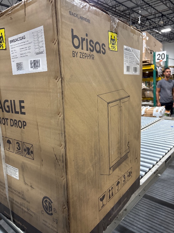 Photo 1 of **FACTORY SEALED**Zephyr Brisas 24 Inch Wine Fridge Dual Zone Under Counter Countertop Wine and Beverage Cooler Cabinet Home Bar Drink Beer Freestanding Refrigerator with French Door 21 Bottles 64 cans