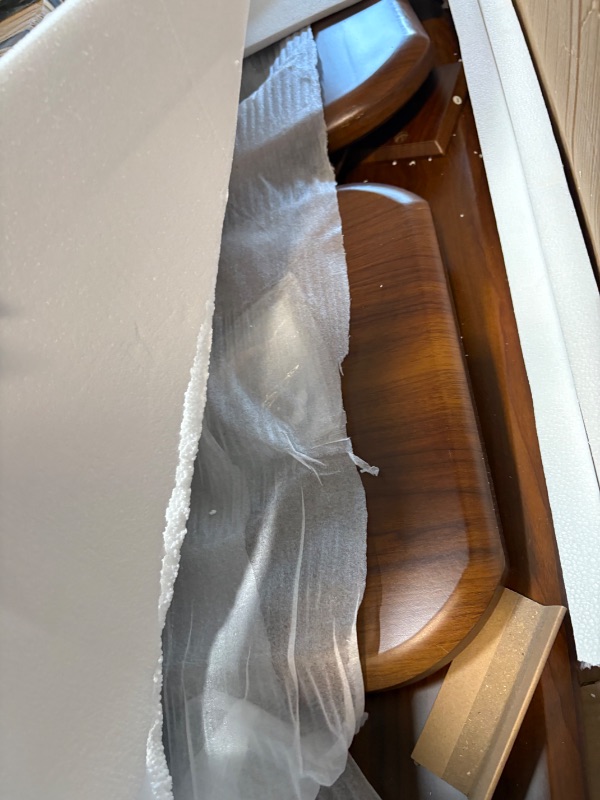 Photo 1 of LITTLE TREE Farmhouse Coffee Table, 47 Inches Wooden Rectangular Center Tables with Rounded Corners, Modern Coffee Tables Low Cocktail Tea Furniture for Living Room (Rustic Brown)