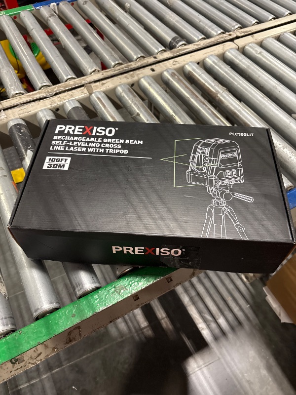 Photo 1 of PREXISO Laser Level with Tripod - 100Ft Rechargeable Dual Modules Line Laser, Self Leveling Wide Angle Cross Leveler Tool for Construction, Floor Tile Renovation with Magnetic Base, Target Plate, Bag