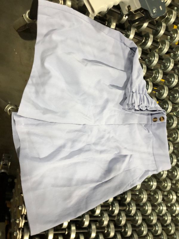 Photo 1 of ***STOCK PHOTO REFERENCE ONLY SEE PICS FOR EXACT ITEM***Feiersi Womens Casual Elastic Waist Wide Leg Suit Tailored Shorts Summer Dressy Work Shorts with Pockets(Blue,Large)