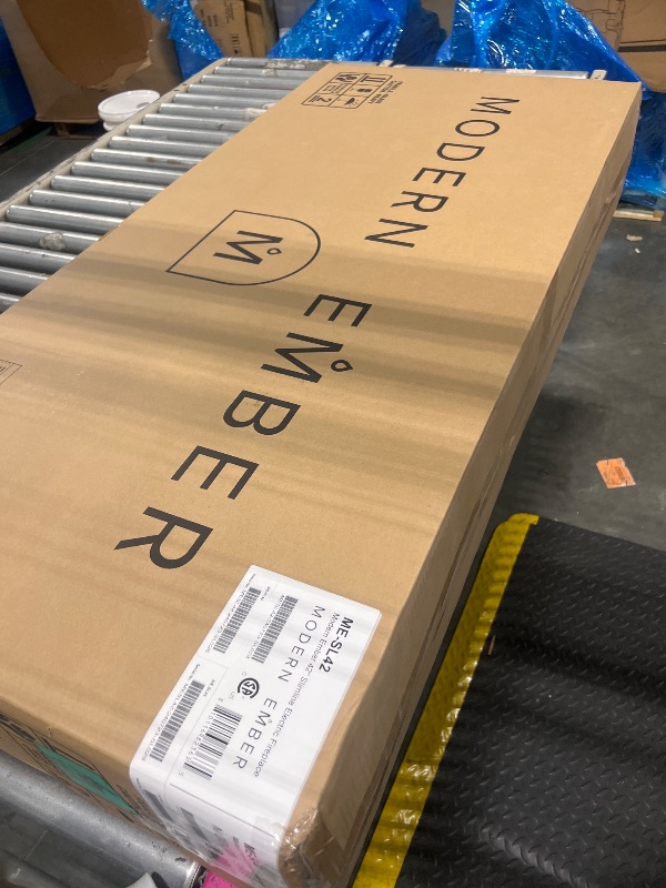 Photo 1 of Modern Ember Aerus 42 Inch Smart Linear Electric Fireplace | Recessed in-Wall or Wall-Mount | LED Multiple Flame Colors | Alexa/WiFi Enabled | 5.75” Profile | Remote Included