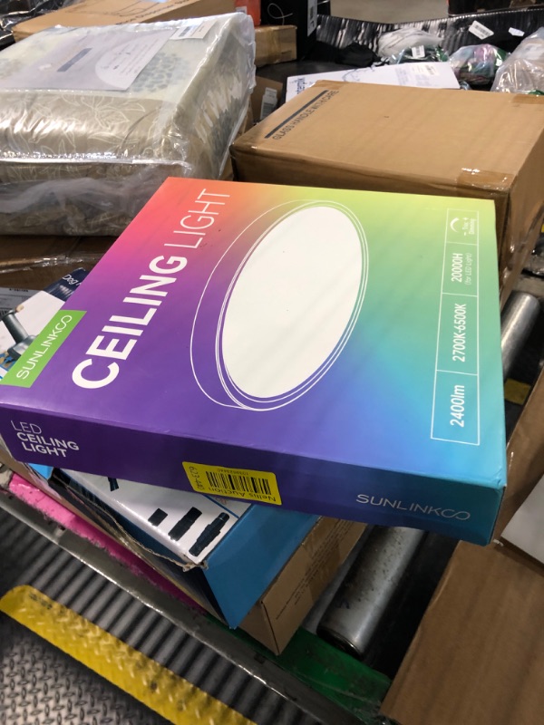 Photo 1 of Flush Mount 12 Inch LED Ceiling Light Fixture, 24W Super Slim Ceiling Lamp with Remote, 2400LM Dimmable Brightness, 2700K-6500K Adjustable Color Temperature, for Bedroom Living Room Kitchen Office