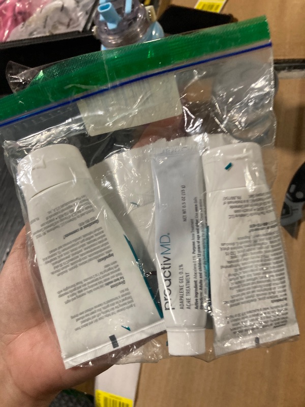 Photo 1 of **USED**Proactiv MD 3-Step Routine, Ultra-Gentle Face Cleanser, 0.1% Adapalene Gel Treatment, Ultra-Hydrating Moisturizer, 30-Day Acne Treatment Kit