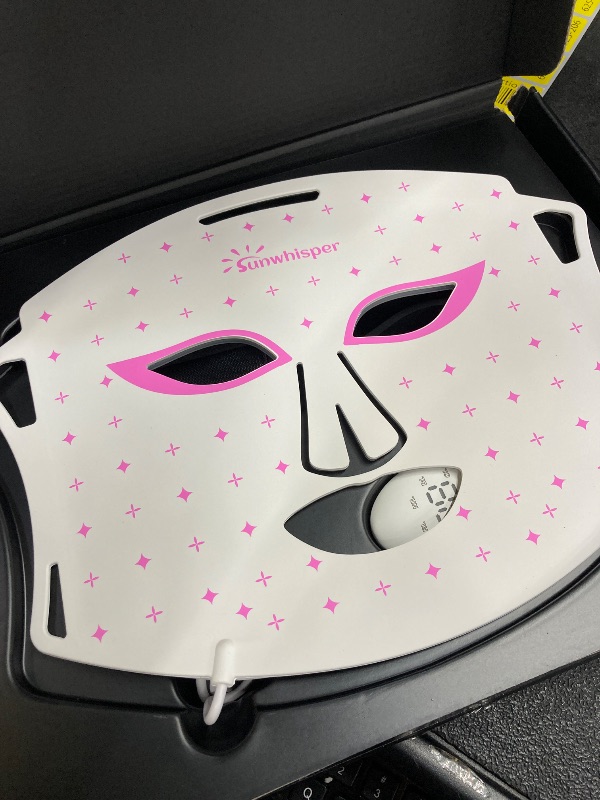 Photo 1 of ***used, missing eye pieces and charger*** Red Light Therapy Mask for Face, Glow Wireless LED Face Mask Light Therapy
