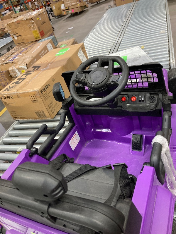 Photo 1 of **REMOTE NOT WORKING/NO CHARGING CABLE**Best Choice Products 6V Kids Ride-On Truck Car w/ Parent Remote Control, 4-Wheel Suspension, LED Lights - Purple