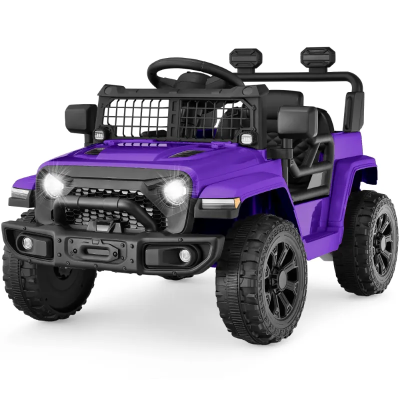 Photo 1 of **REMOTE NOT WORKING/NO CHARGING CABLE**Best Choice Products 6V Kids Ride-On Truck Car w/ Parent Remote Control, 4-Wheel Suspension, LED Lights - Purple