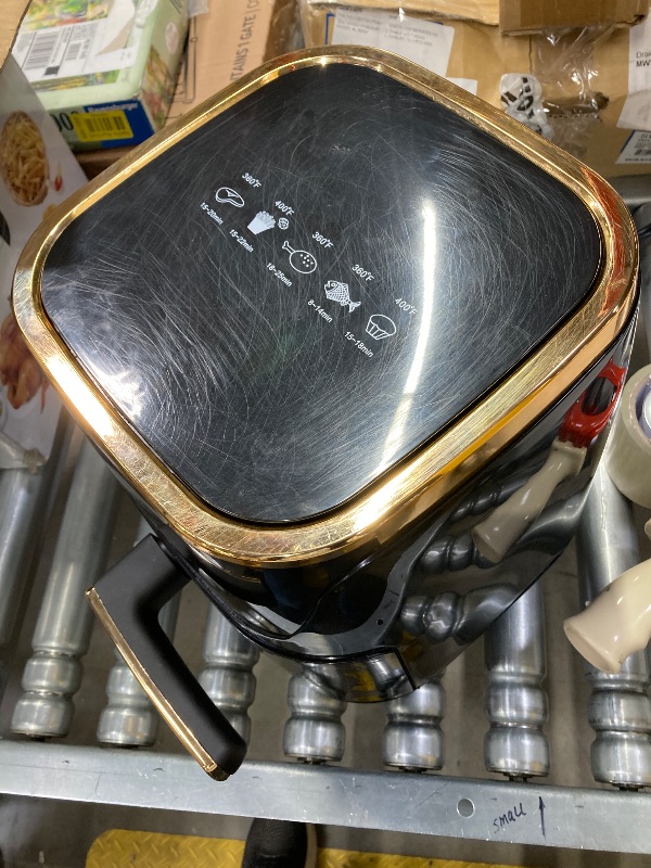 Photo 1 of ***(PARTS ONLY -SELLING AS PARTS ONLY - DO NOT WORK, TRAY PULL LOOSE, USED, SOME SCUFFS/SCRATCHES)  Newest Air Fryer Large 8.5 QT, Black, 8 in 1 Touch Screen, Visible Window, 1750W  