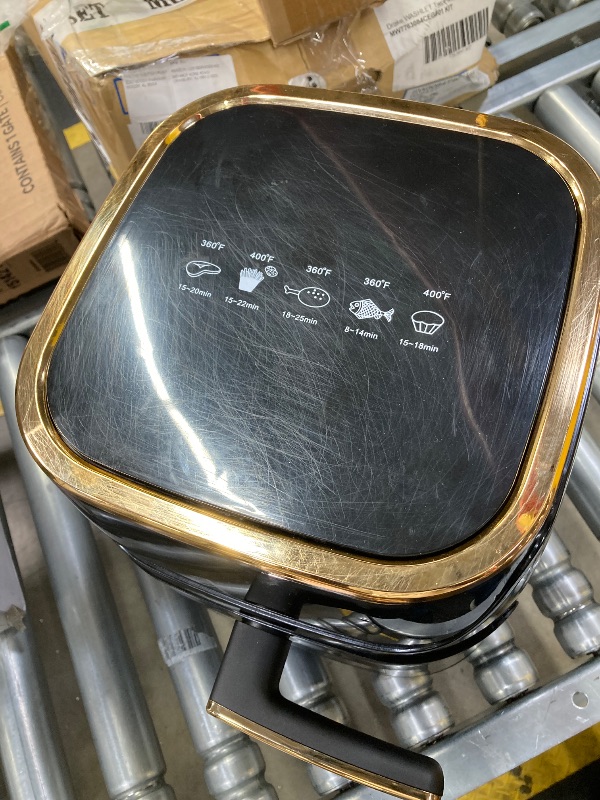 Photo 1 of ***(PARTS ONLY -SELLING AS PARTS ONLY - DO NOT WORK, TRAY PULL LOOSE, USED, SOME SCUFFS/SCRATCHES)  Newest Air Fryer Large 8.5 QT, Black, 8 in 1 Touch Screen, Visible Window, 1750W  