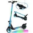Photo 1 of **MISSING HANDLE BAR**
RCB Electric Scooter for Kids, Max Speed 9 mph, 6.5 Miles Range, Rainbow LED Lights&Display, Foldable & Portable,Blue