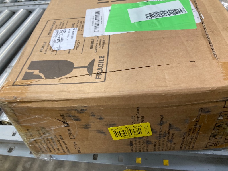 Photo 1 of **MISSING HANDLE BAR**
RCB Electric Scooter for Kids, Max Speed 9 mph, 6.5 Miles Range, Rainbow LED Lights&Display, Foldable & Portable,Blue