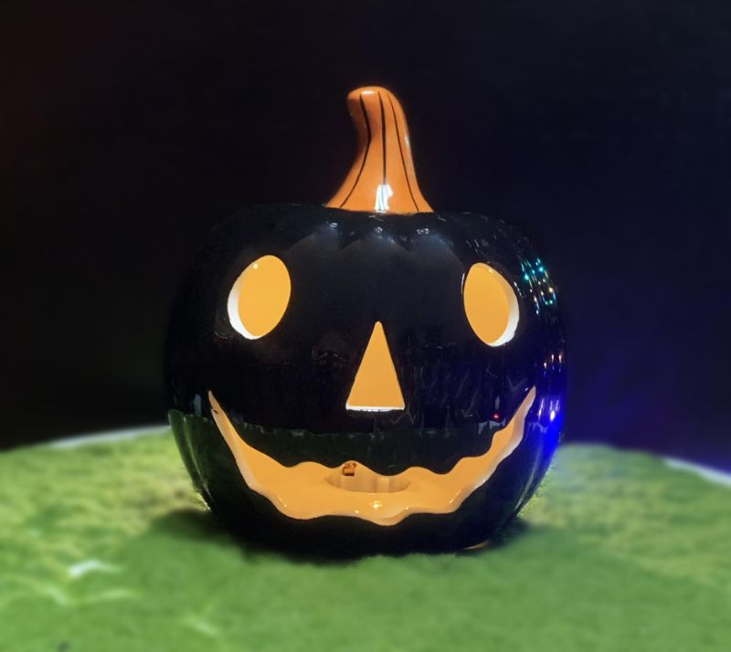 Photo 1 of BMidnight Manor LED Lighted Ceramic Jacko Lantern Battery Included (Black)