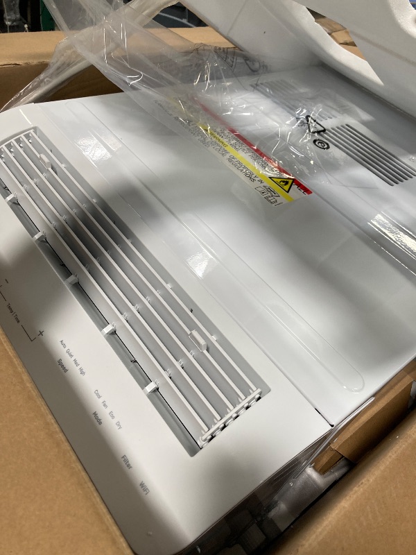 Photo 1 of Profile AHTT08BC Clearview Window Air Conditioner Unit U-Shaped Adjustable Depth, Energy Efficient Cooling up to 350 sq ft, Ultra Quiet, Smart Home Capable, Includes Remote, 8300 BTU, White